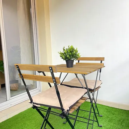 Studio, Climatisation, Terrasse, Parking, 1 Min Tramway 公寓 尼斯